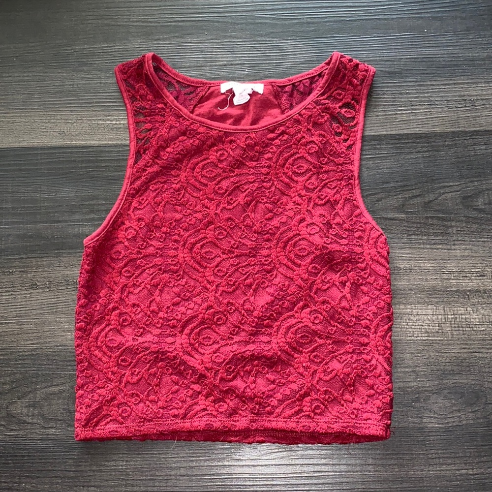 Streetwear society red cropped shirt
